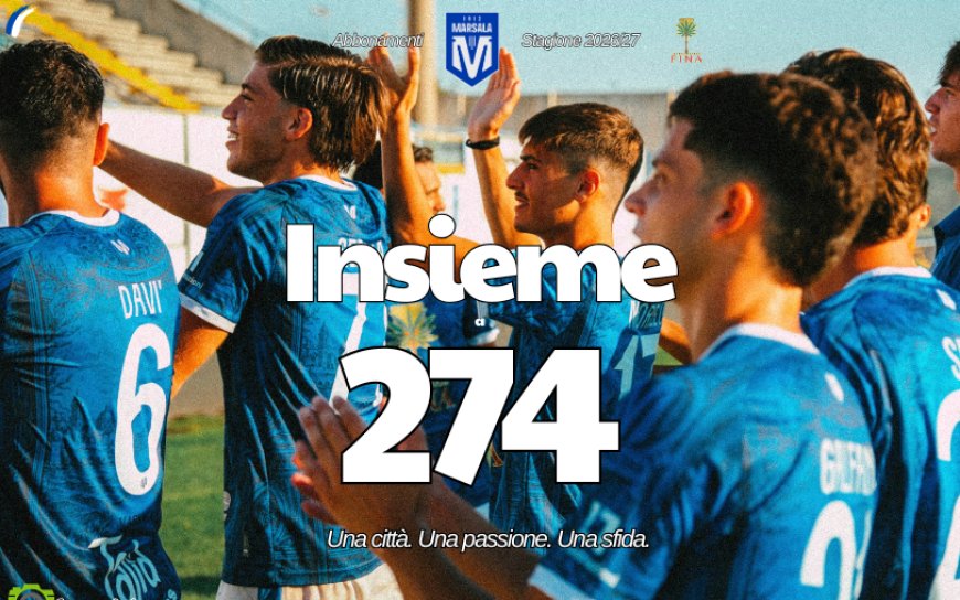 "INSIEME": LA CAMPAGNA ABBONAMENTI 2026/27 SI CHIUDE CON 274 TESSERE